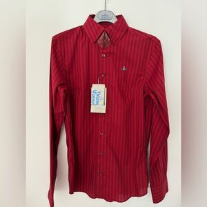 Vivienne Westwood 3 Button Krall Shirt Red Stripe
